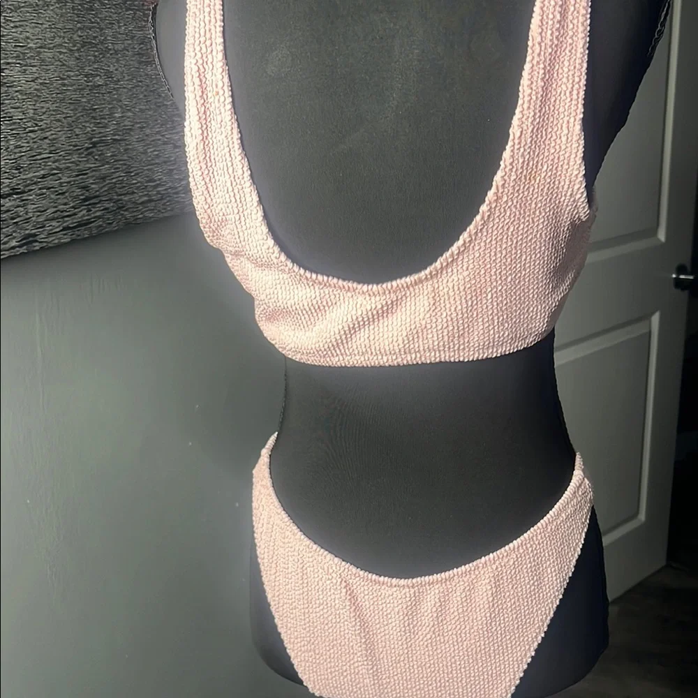 Private Label Pink Textured Bikini Set - Picture 4 of 5